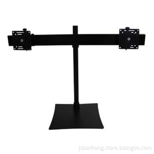 Dual display desktop stand with mounting hardware included